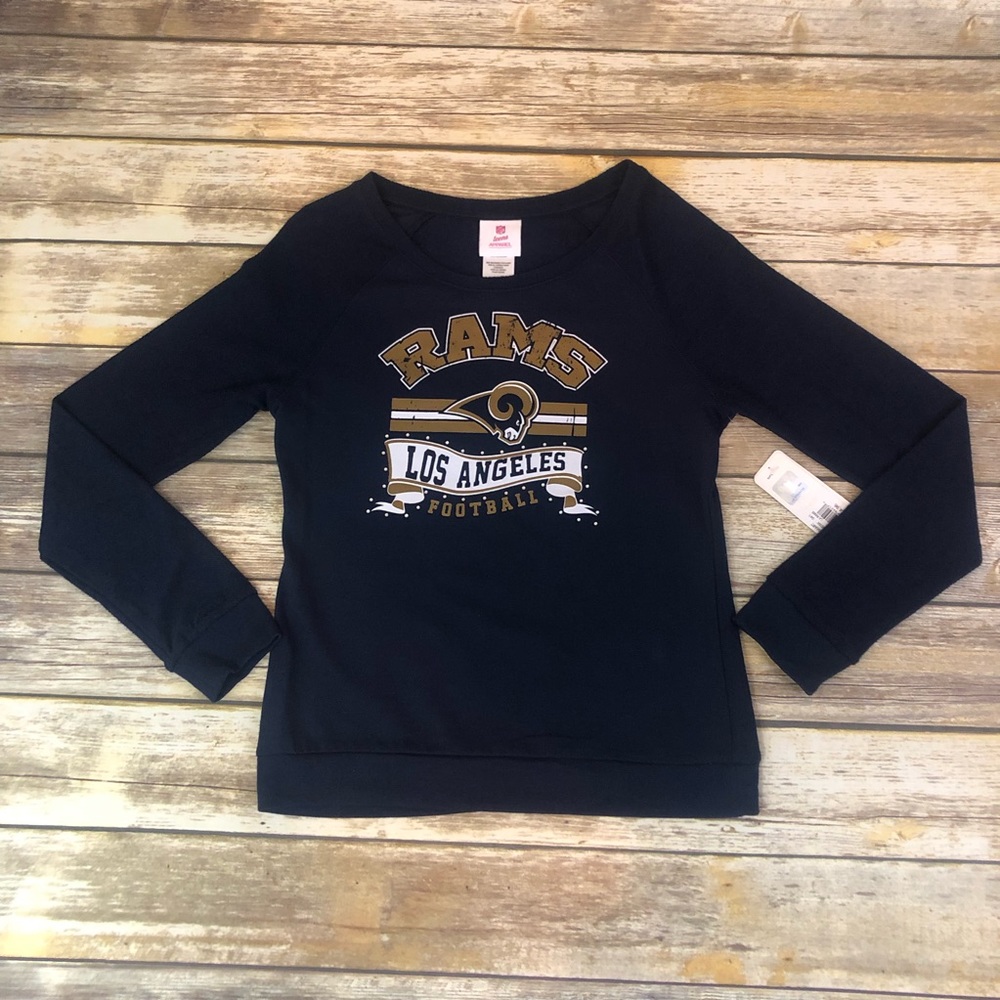 LA Rams NFL Team Long Sleeve Shirt NWT Womens Med